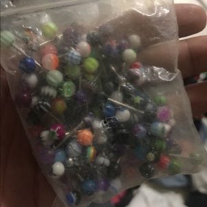 Over 40+ tongue rings